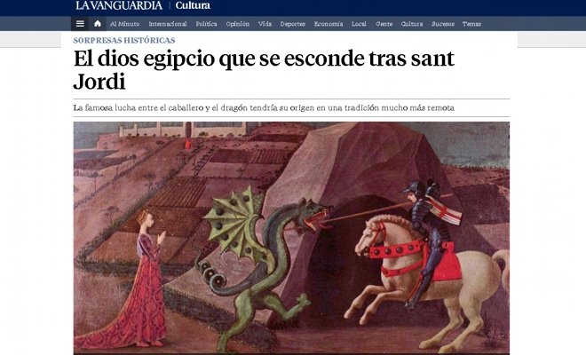 El dios egipcio que se esconde tras sant Jordi